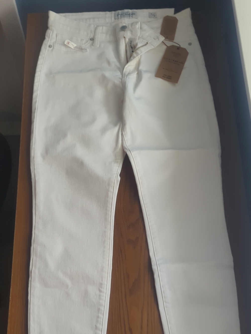 Lucky Brand Women's White Skinny Jeans Crop Sz 6/28 NWT